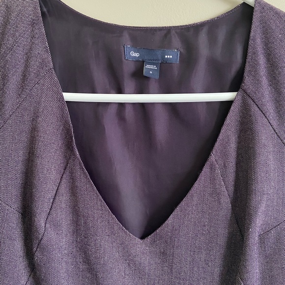 Gap V Neck Purple Dress with Pockets - Picture 2 of 10